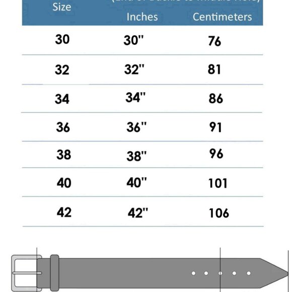 Genuine Leather belt with Gold Buckle - Picture 3 of 3